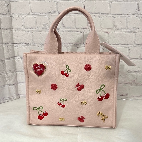 NWT Betsey Johnson Xonora 3-Way Studded Satchel Tote Bag - Picture 4 of 14